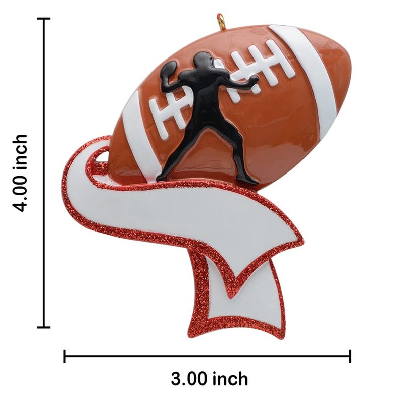 MAXORA Personalized Football Player Ornament - Christmas Keepsake Gift for Team Athlete Sports Fan Football Coach - Image 5